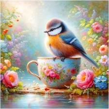 5D Bird Diamond Painting Kits for Adults, Flowers Diamond Art Kits for Beginner
