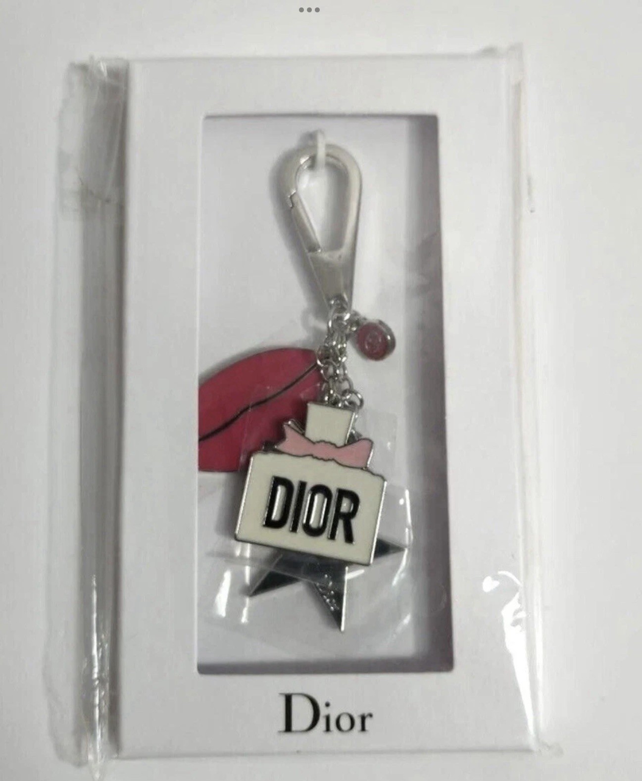 New Sealed Christian Dior Novelty LIP STAR Charm Keyring Keychain Not for Sale