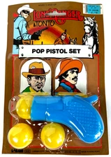 Lone Ranger & Tonto Pop Pistol Set by Larami 1985 Lone Ranger Television Inc