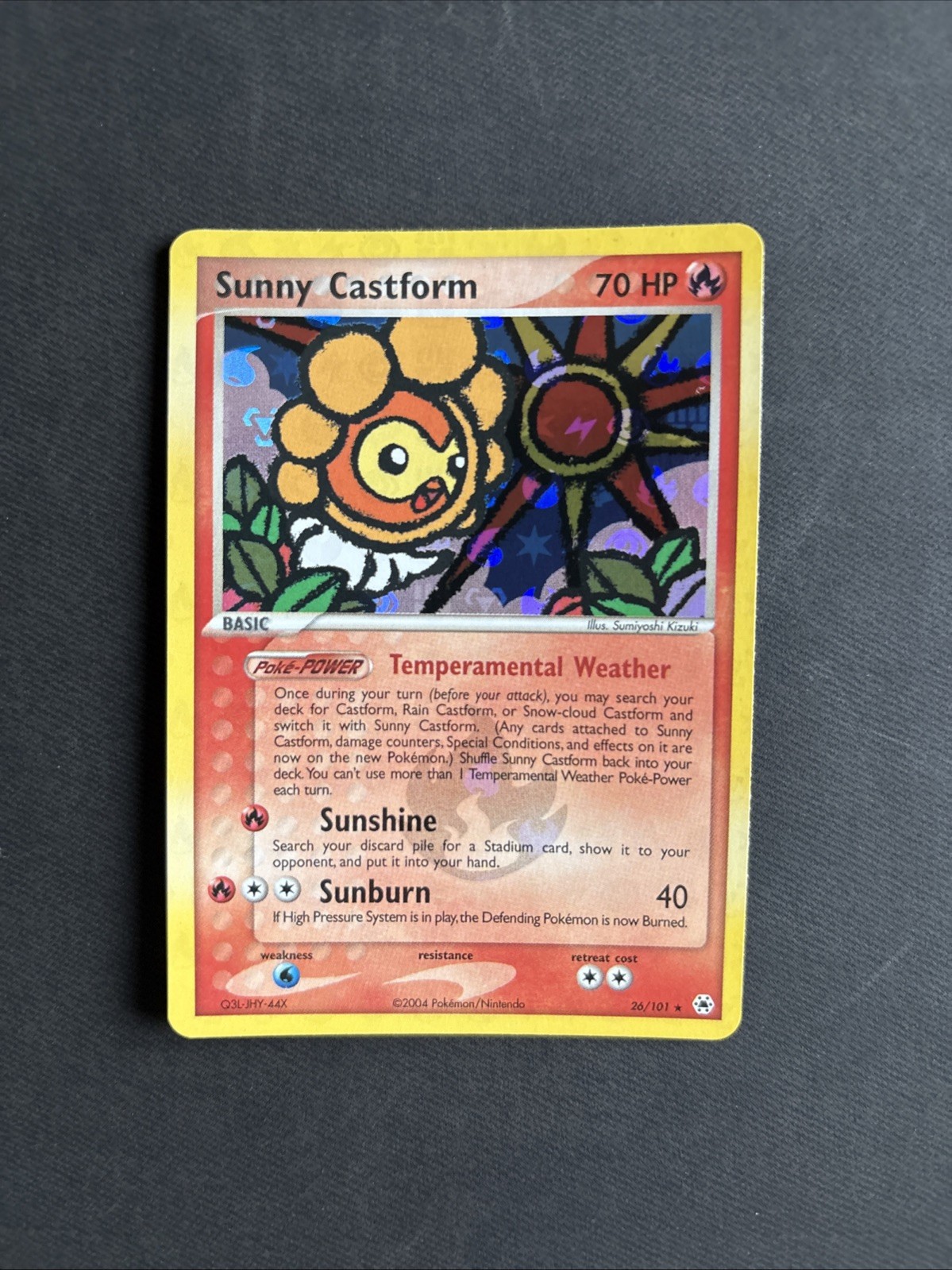 Pokémon TCG Sunny Castform EX Hidden Legends 26/101 Reverse Holo Rare Nintendo