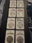 Lot Of 8 American Eagle Liberty Silver Dollars. 1 Oz .99 Fine Each. All MS69!