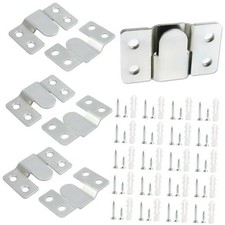 4 pares de soportes de montaje empotrado de acero inoxidable que se Tono plata