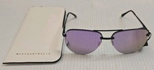 Quay Australia THE PLAYA Aviator Sunglasses Black Frame Purple Lens Lightweight