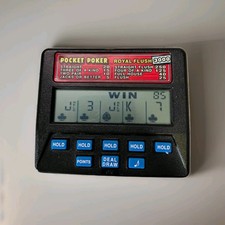 Vintage Radica Pocket Poker Royal Flush 5000 Model 1310 Electronic Handheld Game