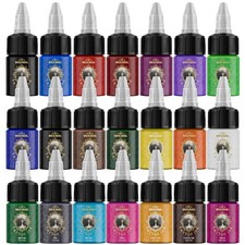 21 Colors Tattoo Ink Set,1/2 oz 15ml per Bottle Professional Multicolor