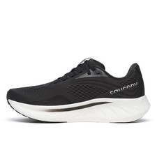 Saucony Women's Ride 18 Sneaker, Black/White, 11