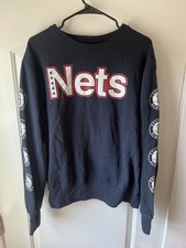 New 47 Brand Brooklyn Nets Crewneck Sweatshirt NBA Size XL Authentic 47  Blue