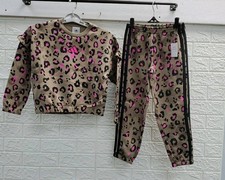 New Adidas 2 Piece Long Flutter Sleeve/Jogger Multicolor Size 6X