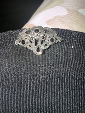 vintage ART black MICRO bead SILVER paste MARCASITE made FRANCE clutch PURSE EUC