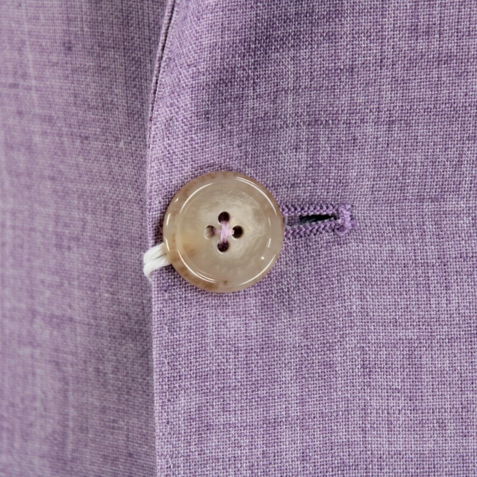 Sartoria Partenopea NWT Linen Blend Sport Coat Size 54R (44R US) In Purple - Image 2 of 4