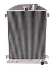 3rows Aluminum Radiator For 1935-1936 Ford Chevy-v8-engine Wcooler Ez 28high