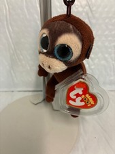 Ty Beanie Boos💜Olga The Monkey 4" Key Clip New MWMT