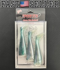 3-Pack Spooltek FATTY 6" Tailpack Lure Replacement Tails, Greenback Pearl