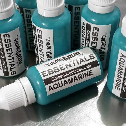 NEW 1 OZ AQUAMARINE Essentials Color Fishing Soft Plastic Bait Lure Making colorant by Golden Grub