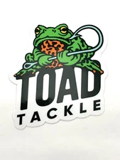 New 4" x 4" TOAD TACKLE Logo Sticker • 🇺🇸AMERICAN 🇺🇸Made