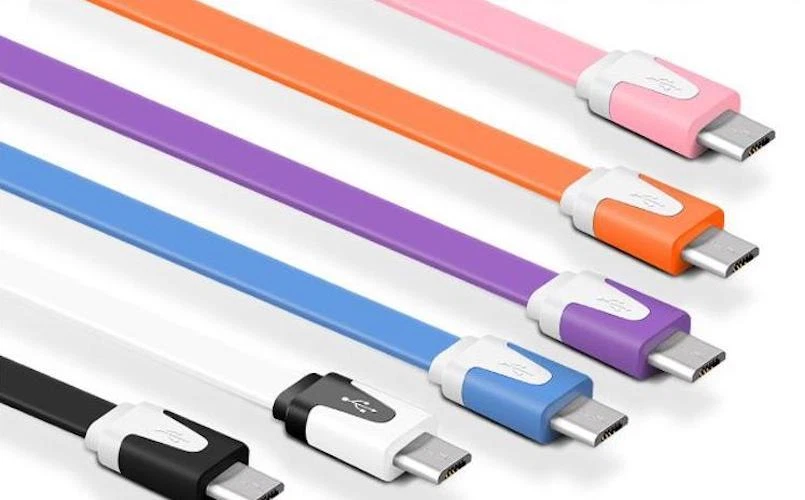 Cable cargador de datos MICRO USB fideos planos PARA SAMSUNG GALAXY S3 S4 S6 S7+ LG HTC Foto 4 de 4