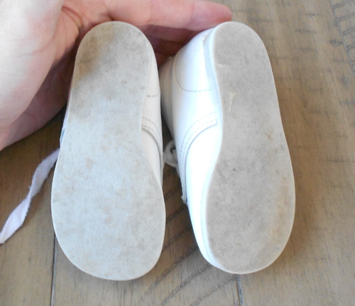 Vintage Kinney Kinder weiße Leder Babyschuhe 1988 + OVP & Quittung GEBRAUCHT - Bild 8 von 15