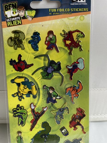 Ben Ten Foiled Holo Sticker Set 2009 BEN 10 ULTIMATE ALIEN RARE SET SEALED - Picture 2 of 18