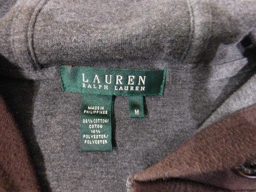 lauren ralph lauren jacket women medium brown toggle hoodie cotton retro - Picture 4 of 12