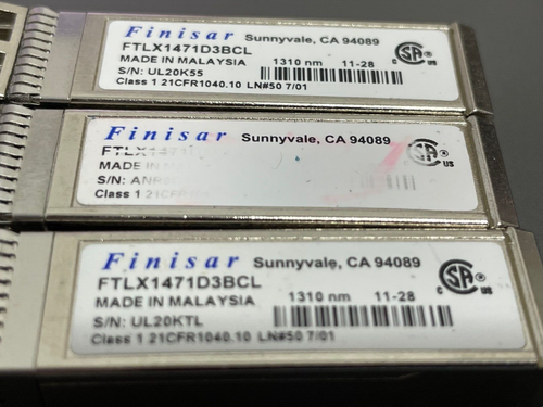 LOT OF 6 Finisar FTLX1471D3BCL 10Gb/s 10km - 第 2/5 張圖片