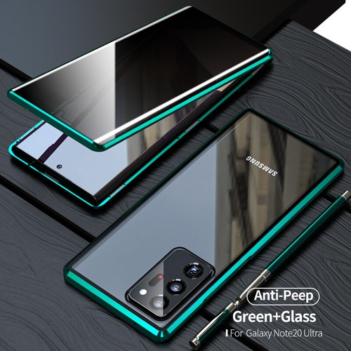 Magnet Privacy Metal Case Double Glass Cover For Samsung S25 S24 Ultra S23 Plus - Picture 19 of 19