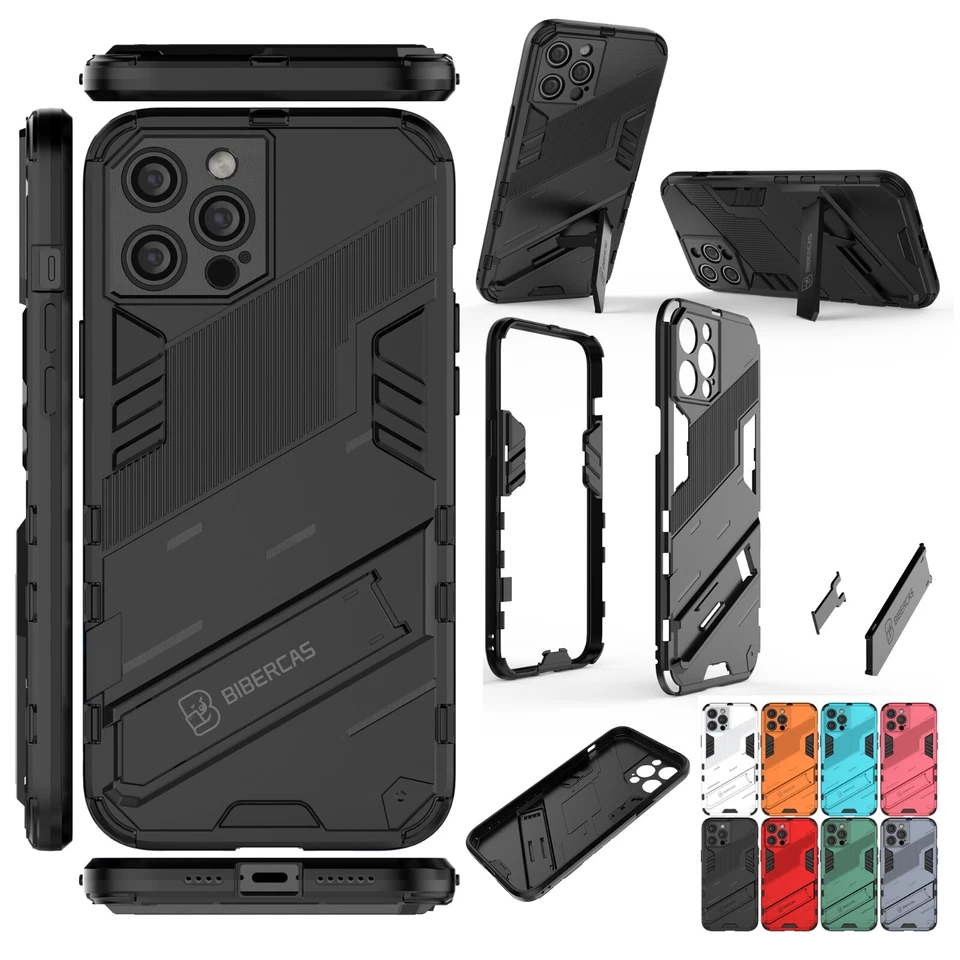 Funda híbrida resistente con soporte antiarañazos para Huawei Mate 60 Pro 50 Honor 90 Lite Foto 2 de 4