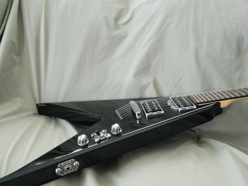 6 PIEZAS DE CALAVERA para guitarra bc rich junior JR V perillas Kk, anillos, conector, cubierta de palanca Foto 4 de 4