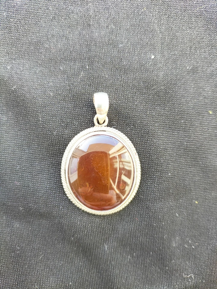 Ciondolo vintage Argento E Ambra - Immagine 4 di 4