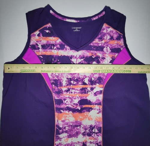Catherines Womens Purple and Orange Tank Top Size 2X 22/24W - Picture 9 of 13