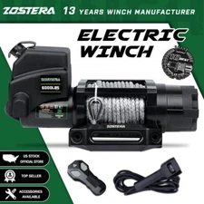 Electric Winch 6000LBS 12V Synthetic Rope ATV UTV  Boat Trailer Winch Wireless