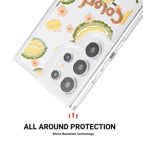For Samsung Galaxy S24 Ultra S23 FE Case Shockproof Cute Fruit Clear Phone Cover - Picture 34 of 41