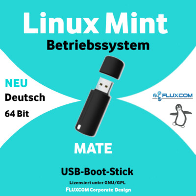 Linux Mint 22.1 Mate 64 Bit, USB Stick, komplettes Betriebssystem