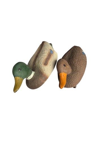2 Flambeau Duck Decoy Plastic 15” Mallard Hen Blue Bird Hunting Outdoors Used - Picture 7 of 10