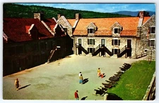 Postcard South Barracks and South Platform Fort Ticonderoga NY