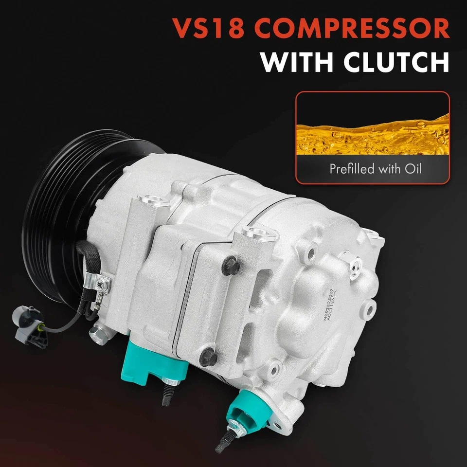 A/C Compressor with Clutch for Hyundai Santa Fe 2007-2012 Kia Sorento 2011-2012 - Image 3 of 4