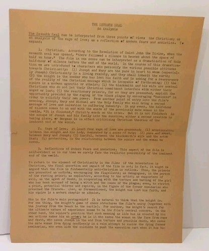 FOUR SCREENPLAYS OF INGMAR BERGMAN HC 1st Printing 1960 + Paper Clippings FLAWS - Picture 12 of 23