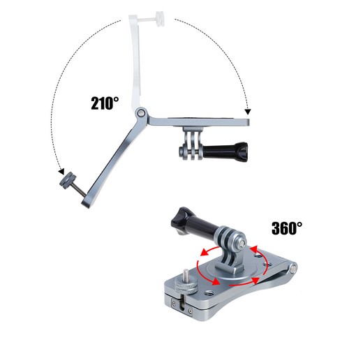 Backpack Strap Clip 360° Rotation Belt Clamp Mount For Gopro Hero13/Insta360/DJI - Picture 17 of 18
