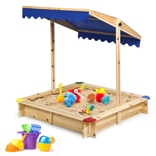 Costway OP70112 Wooden Sandbox for sale online Sandbox Toys and