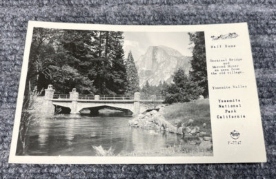 Vtg Frashers Postcard Half Dome Yosemite Valley Sentinel Bridge Nat'l Park 7747