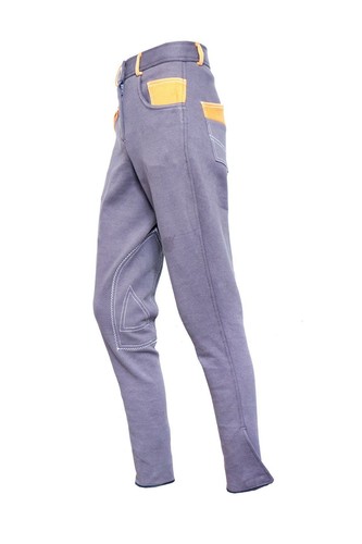Ladies Performance Diesel Women Horse Riding Jodhpurs Grey/Orange 24''-34'' - Picture 4 of 5