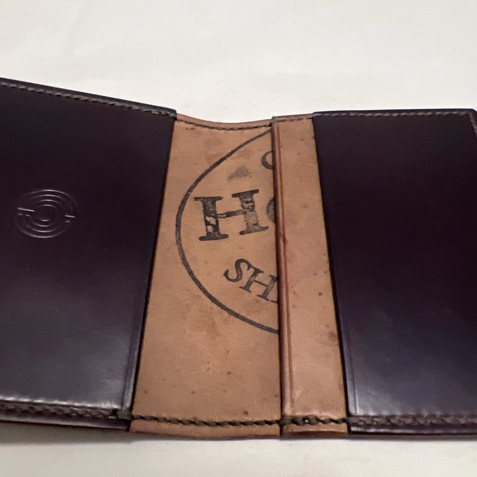 Horween Shell Cordovan Card wallet Color #8 minimalist front pocket card case - Image 3 of 4