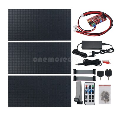 AS1000 3*P4 Voice Control RGB Music Spectrum Display Rhythm Light + Power Supply