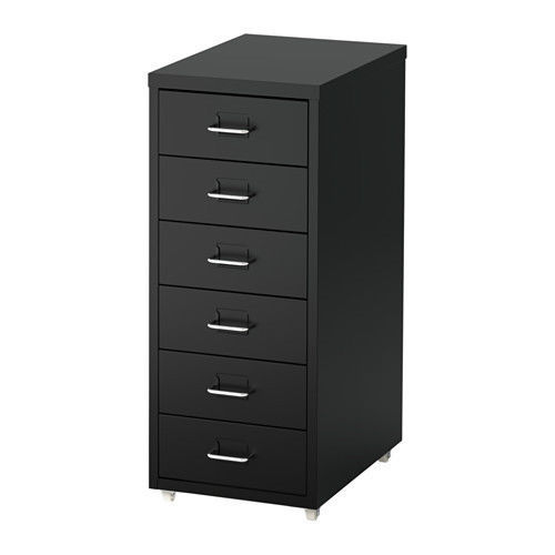 Ikea Helmer Drawer Unit On Casters Filing Cabinet Black 203 419