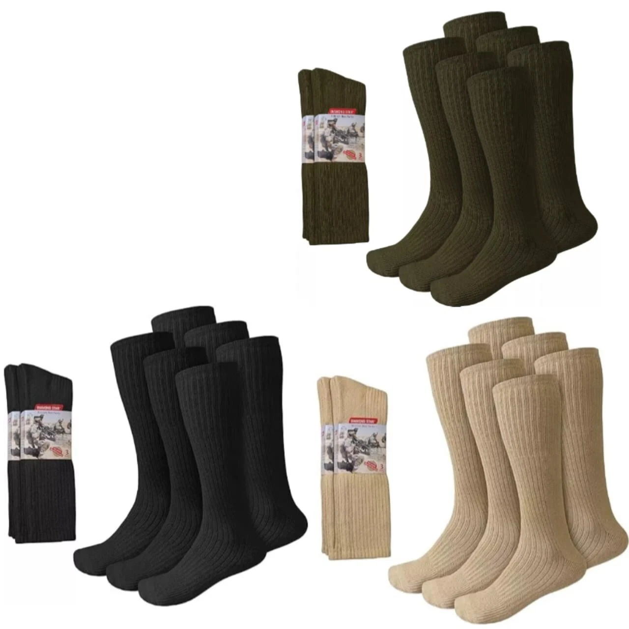 Wholesale Bulk Men Army Military Boot Socks Combat Tactical Hiking Size 10-13
Opens in a new window