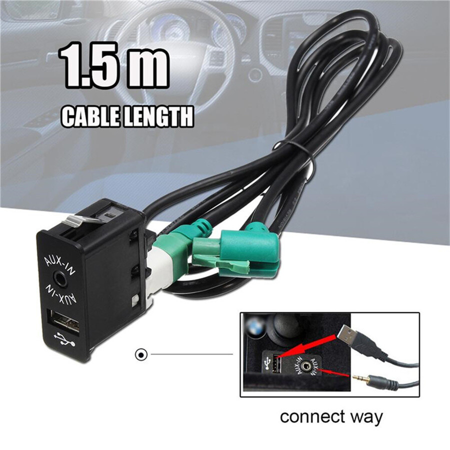 USB AUX IN Wire For BMW CIC CD Host E60 E61 E63 E64 E87 E90