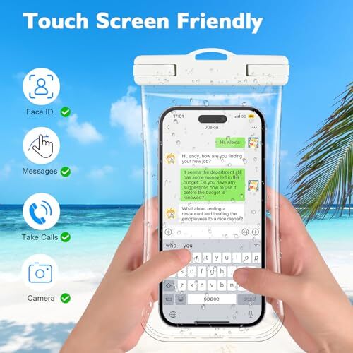 2 PCs Waterproof Phone Pouch, Clear Waterproof Phone Case for Black + White - Picture 5 of 8