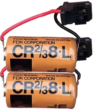 2Pcs CR2/38.L 3V Battery for Fuji FDK CR2/3 8.L 3V PLC Battery ER17/33 CR2/3 New