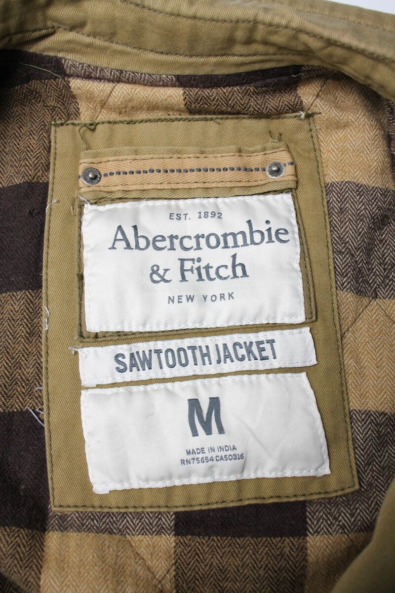 ABERCROMBIE & FITCH Sawtooth Jacket Men's MEDIUM Full Zip ABERCROMBIE & FITCH Sawtooth Jacket Men's MEDIUM Full Zip