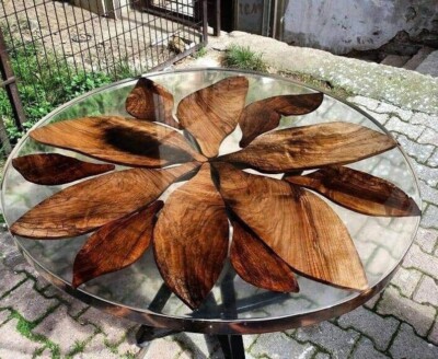 36'' Custom Epoxy Coffee Table Top Modern Design Home Decor Masterpiece