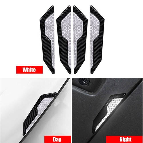 4pcs Car Side Door Edge Scratch Protector Strip Reflective Sticker Accessories - Picture 8 of 12
